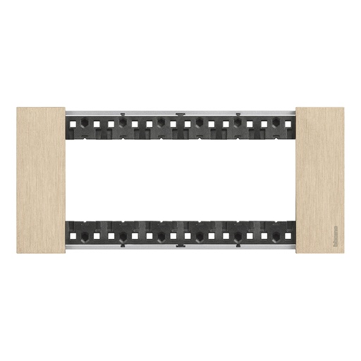 [PTG013.01921] BTICINO KA4806ZW, L.Now, Frame 6 Modules, Gold