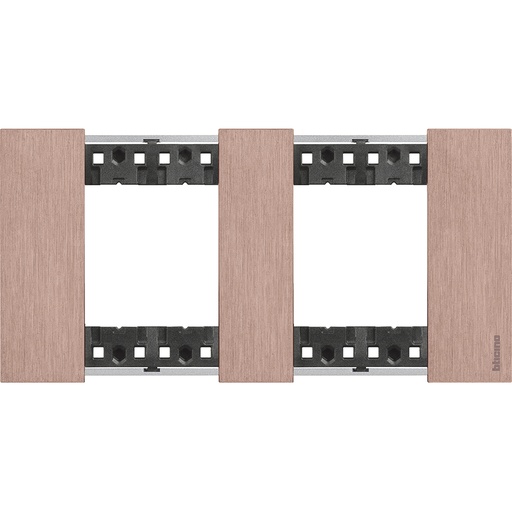 [PTG013.01947] BTicino KA4802M2ZM, L.Now, Ramă 2x2 Module, Cupru