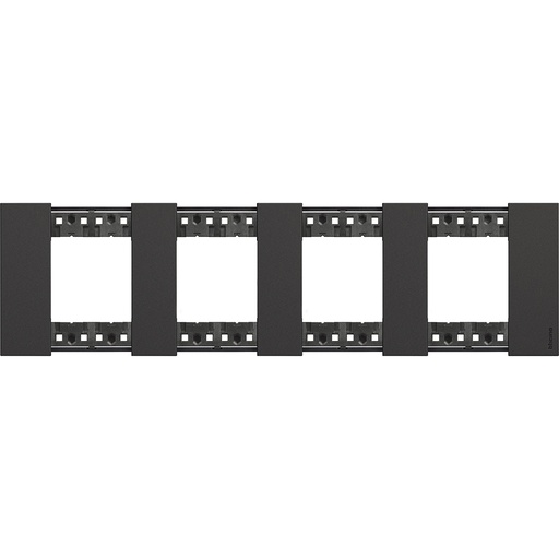 [PTG013.01969] BTICINO KA4802M4KG, L.Now, 4X2 Modules Frame Black