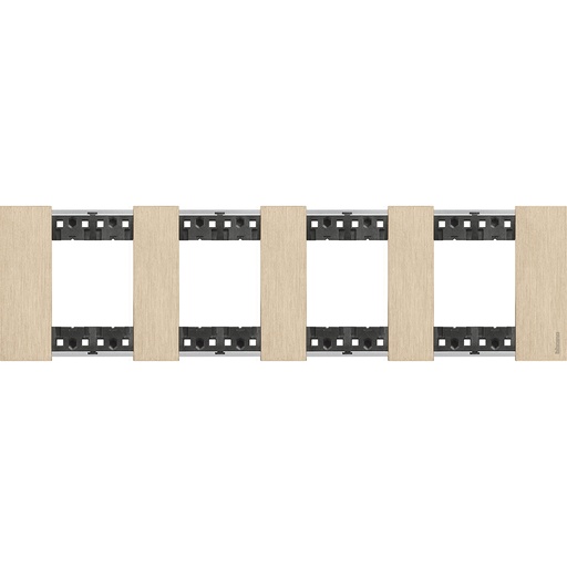 [PTG013.01980] BTICINO KA4802M4ZW, L.Now, 4X2 Frame with Gold Modules