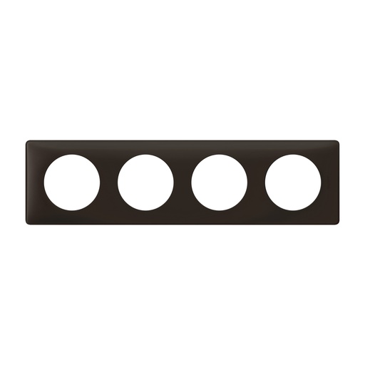 [PTG013.02044] LEGRAND 066744, Céliane Plate, Powder, 4 Modules, Basalt
