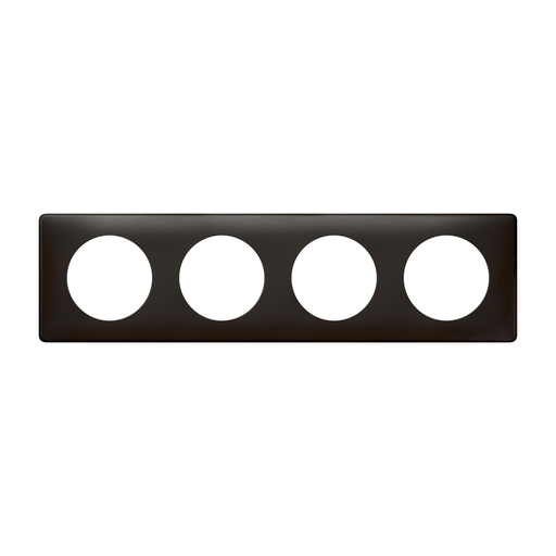 [PTG013.02049] LEGRAND 068984, Céliane Plate, Metal, 4 Modules, Carbon