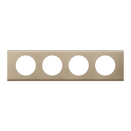 [PTG013.02052] LEGRAND 069114, Céliane Plate, Materials, 4 Modules, Velvet Nickel