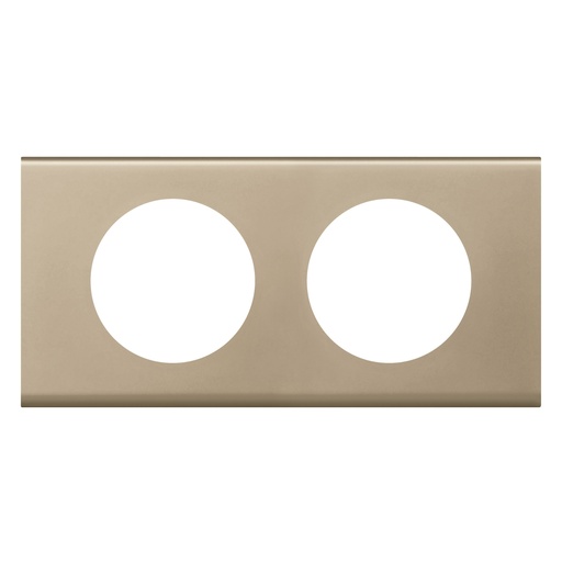 [PTG013.02056] LEGRAND 069112, Céliane Plate, Materials, 2 Modules, Velvet Nickel