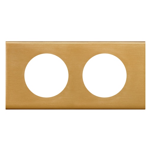 [PTG013.02064] LEGRAND 069132, Céliane Plate, Materials, 2 Modules, Golden Bronze