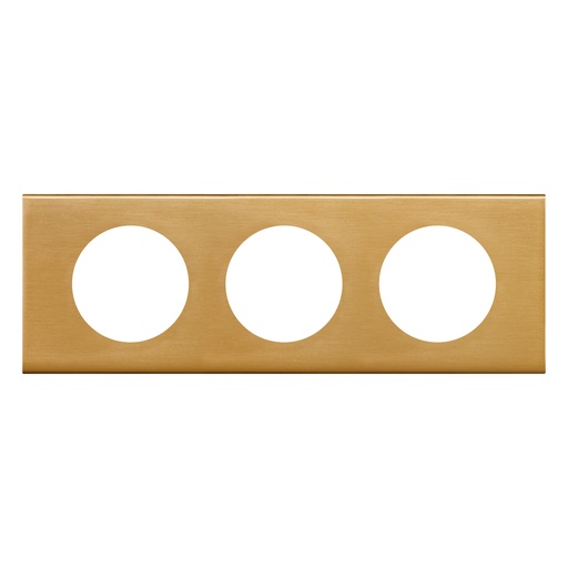 [PTG013.02065] Legrand 069133, Placă Céliane, Materiale, 3 Module, Bronz Auriu