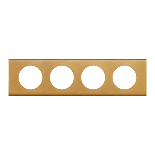 [PTG013.02066] LEGRAND 069134, Céliane Plate, Materials, 4 Modules, Golden Bronze