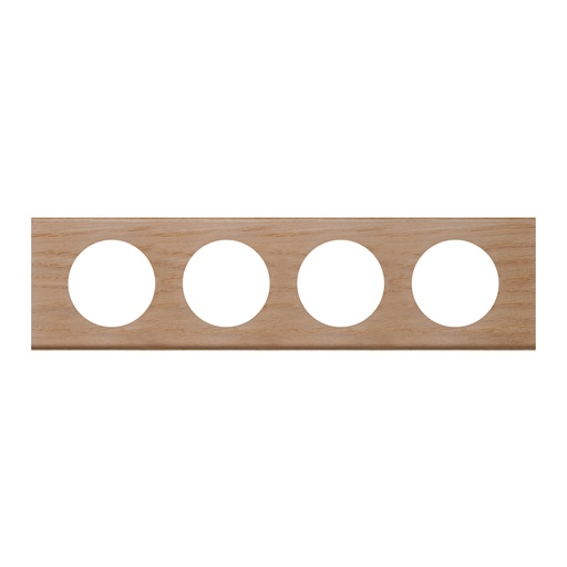 [PTG013.02067] LEGRAND 069054, Céliane Plate, Materials, 4 Modules, Bleached Oak