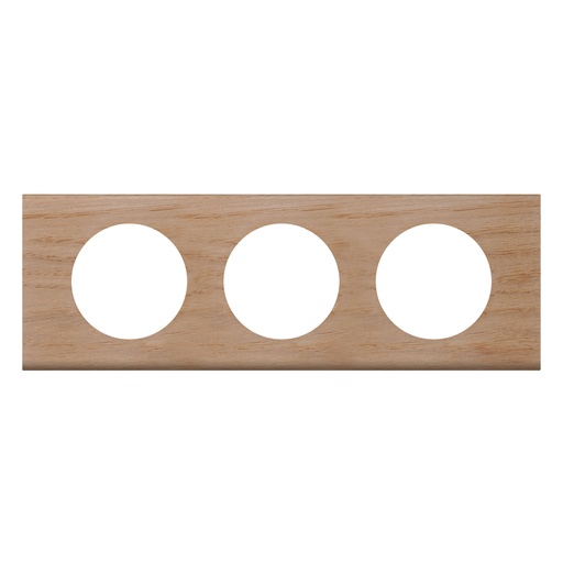 [PTG013.02068] LEGRAND 069053, Céliane Plate, Materials, 3 Modules, Bleached Oak
