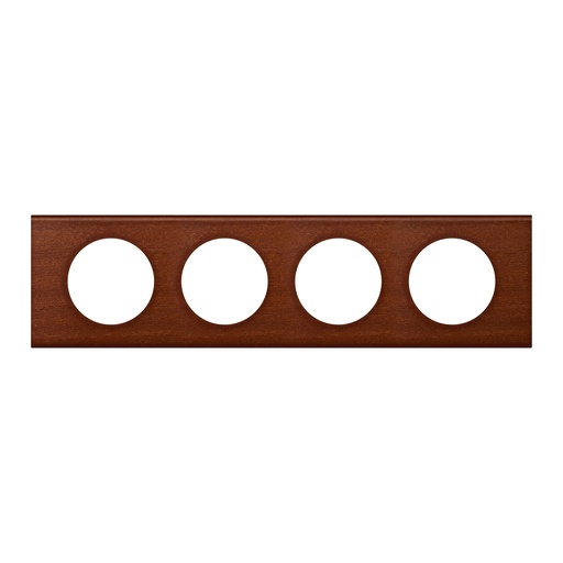 [PTG013.02073] LEGRAND 069224, Céliane Plate, Materials, 4 Modules, Mahogany