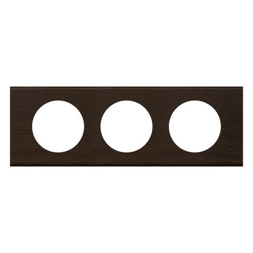 [PTG013.02074] LEGRAND 069203, Céliane Plate, Materials, 3 Modules, Wengué Shade