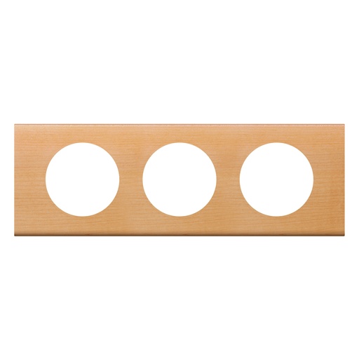 [PTG013.02075] LEGRAND 069213, Céliane Plate, Materials, 3 Modules, Maple
