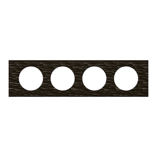 [PTG013.02083] LEGRAND 069024, Céliane Plate, Materials, 4 Outlets, Carved Corian