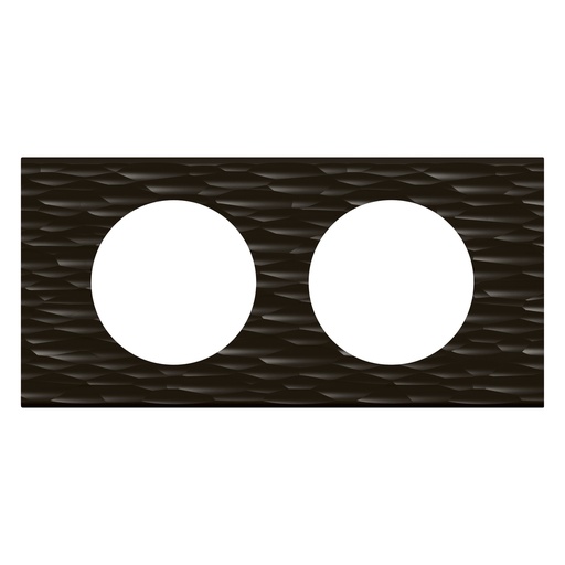 [PTG013.02085] LEGRAND 069022, Céliane Plate, Materials, 2 Modules, Carved Corian