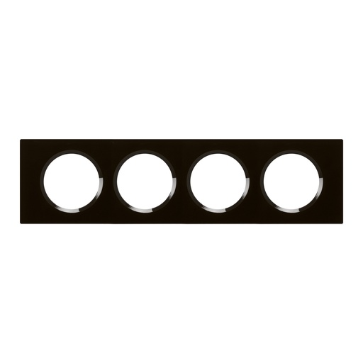 [PTG013.02095] LEGRAND 069304, Céliane Plate, Materials, 4 Modules, Black Piano Glass