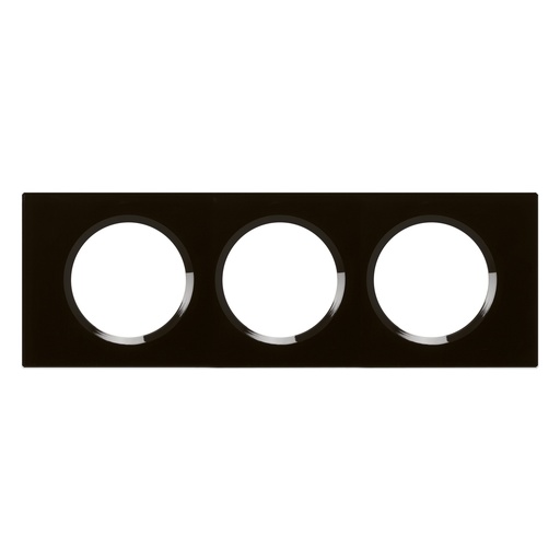 [PTG013.02097] Legrand 069303, Placă Céliane, Materiale, 3 Module, Sticlă Negru Pian