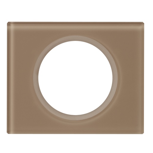[PTG013.02103] LEGRAND 069461, Céliane Plate, Materials, 1 Module, Mocha Glass