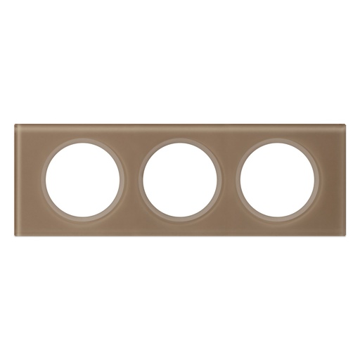 [PTG013.02105] Legrand 069463, Placă Céliane, Materiale, 3 Module, Sticlă Mocha