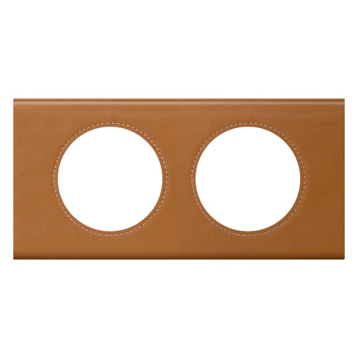 [PTG013.02116] Legrand 069422, Placă Céliane, Materiale, 2 Module, Piele Caramel