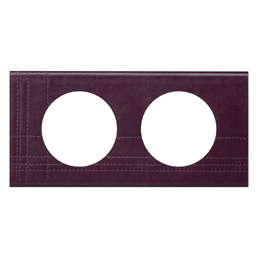 [PTG013.02123] Legrand 069442, Placă Céliane, Materiale, 2 Module, Piele Couture Mov