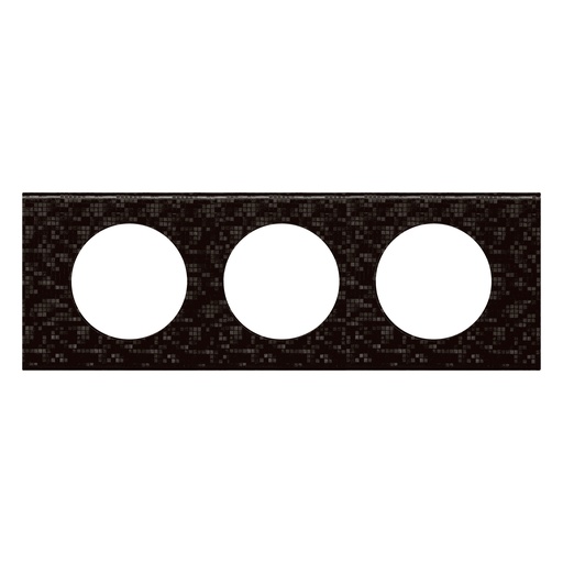 [PTG013.02127] Legrand 069453, Placă Céliane, Materiale, 3 Module, Piele Pixel