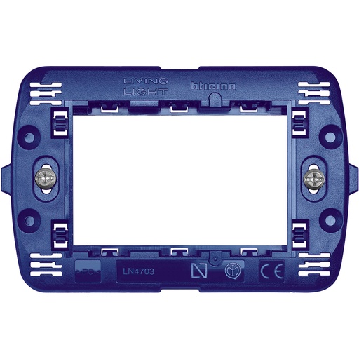 [PTG045.00035] BTICINO LN4703, Support With Screws for Living Light Plates, 3 Modules