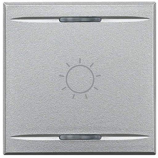 [PTG032.00129] BTicino HC4911/2BA, Axolute MyHome Bus, Capac buton, Simbol lumină basculant, 2 module, Aluminiu  
