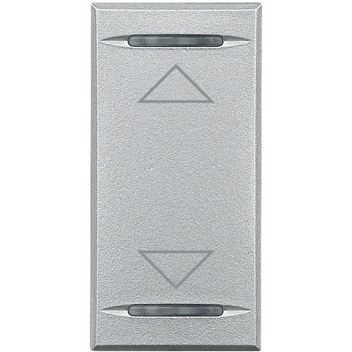 [PTG032.00133] BTicino HC4911AH, Axolute MyHome Bus, Capac buton, Simbol Sus/Jos, 1 modul, Aluminiu  