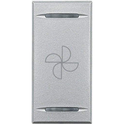 [PTG032.00136] BTICINO HC4911BC, Axolute Myhome Bus Key Cover, Toggle Fan Symbol, 1 Module, Aluminum