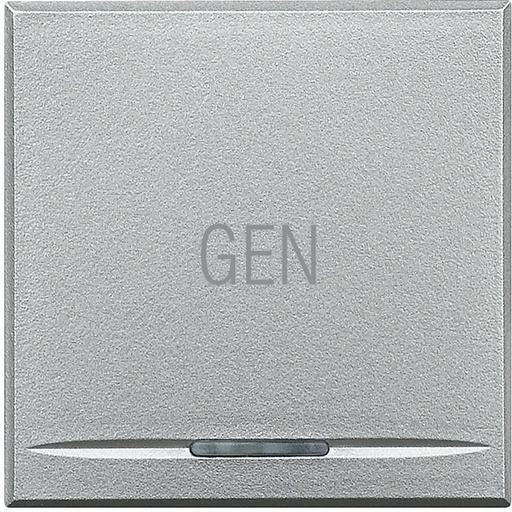 [PTG032.00139] BTICINO HC4915/2AC, Axolute Myhome Bus Key Cover, Gen Symbol, 2 Modules, Aluminum