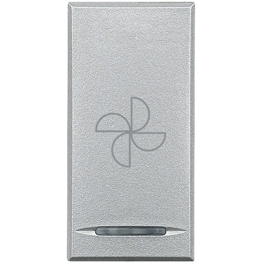 [PTG032.00146] BTicino HC4915BC, Axolute MyHome Bus, Capac buton apăsare, Simbol ventilator, 1 modul, Aluminiu  