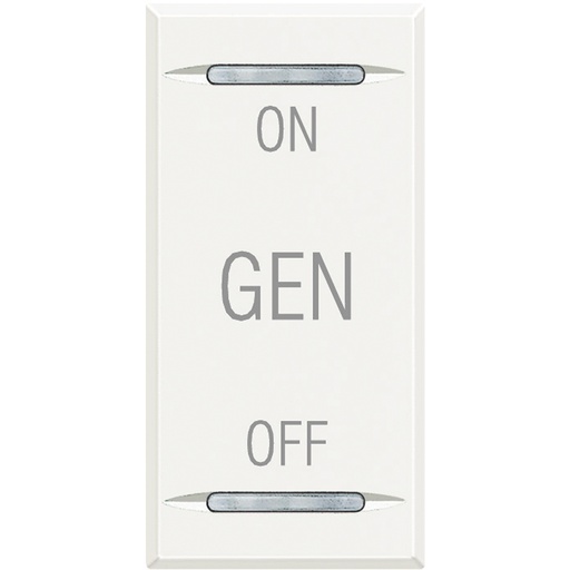 [PTG032.00152] BTICINO HD4911AF, Axolute Myhome Bus Key Cover, On/Off/Gen Symbol, 1 Module, White