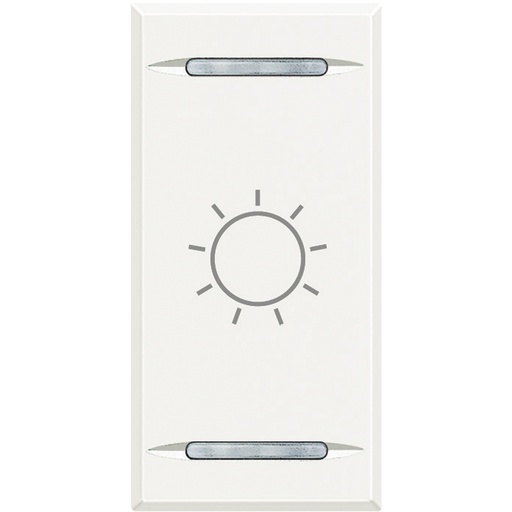 [PTG032.00156] BTicino HD4911BA, Axolute MyHome Bus, Capac buton, Simbol lumină basculant, 1 modul, Alb  
