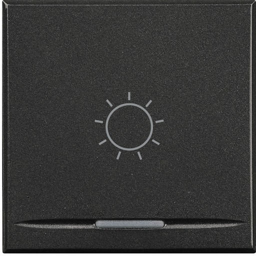 [PTG032.00188] BTicino HS4915/2BA, Axolute MyHome Bus, Capac buton apăsare, Simbol lumină, 2 module, Antracit  
