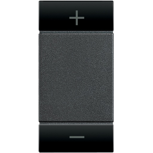 [PTG032.00200] BTicino L4911ADN, Livinglight MyHome Bus, Capac buton, Simbol +/–, tip basculant, 1 modul, Antracit  