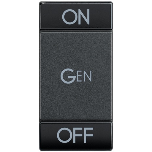 [PTG032.00201] BTICINO L4911AFN, Livinglight Myhome Bus Key Cover, On/Off/Gen Symbol, 1 Module, Anthracite
