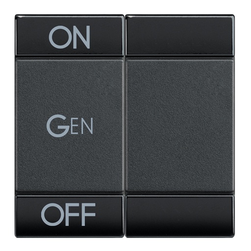 [PTG032.00205] BTICINO L4911M2AFN, Livinglight Myhome Bus Key Cover, On/Off/Generator Symbol, 2 Modules, Anthracite