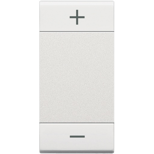 [PTG032.00222] BTicino N4911ADN, Livinglight MyHome Bus, Capac buton, Simbol +/–, tip basculant, 1 modul, Alb  