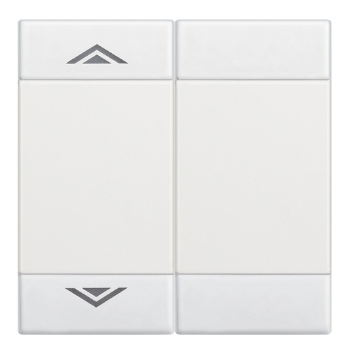 [PTG032.00229] BTICINO N4911M2AHN, Livinglight Myhome Bus Key Cover, Up/Down Symbol, 2 Modules, White
