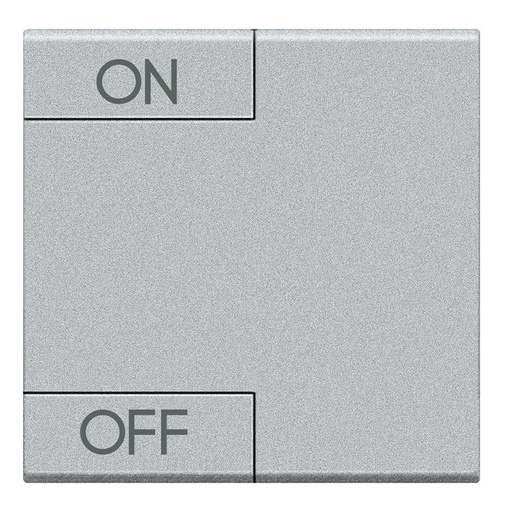 [PTG032.00250] BTicino NT4911M2AGN, Livinglight MyHome Bus, Capac buton, Simbol Pornit/Oprit, 2 module, Gri  