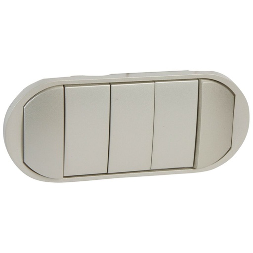 [PTG032.00332] LEGRAND 068311, Céliane Plate, Switch/Button with 5 Compact Controls, Large Key Titanium