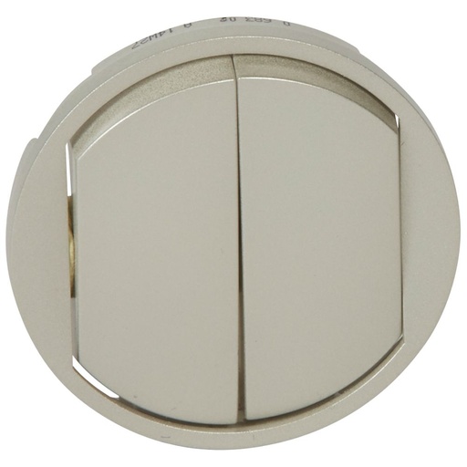 [PTG032.00350] Legrand 068302, Placă Céliane, Comutator dublu/Buton dublu, Cheie mare, Titan  