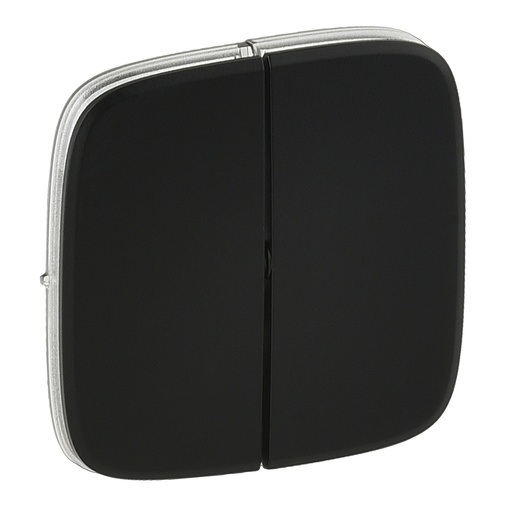 [PTG032.00410] LEGRAND 755028, Valena Allure Plate, Double Switch/Button, Black