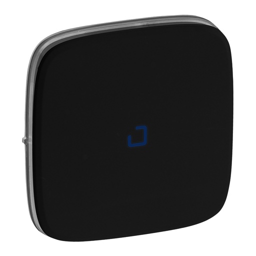 [PTG032.00434] LEGRAND 755088, Valena Allure Plate, Switch/Button, Illuminated (Blue Lens), Black