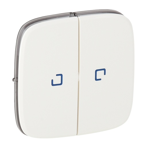[PTG032.00454] Legrand 755225, Placă Valena Allure, Comutator/Buton dublu iluminat, Alb  