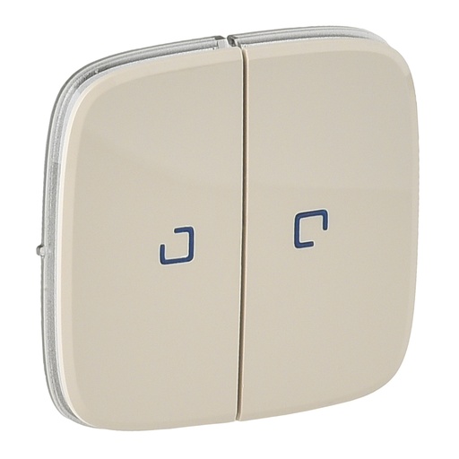 [PTG032.00455] LEGRAND 755226, Valena Allure Plate, Double Illuminated Switch/Button, Ivory