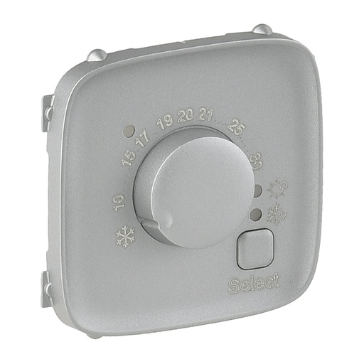 [PTG032.00466] LEGRAND 755317, Valena Allure Plate, Electronic Room Thermostat, Aluminum