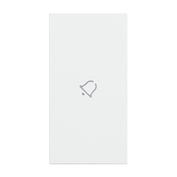 [PTG032.00529] BTicino KW01M2D, L.Now, Buton sonerie, 2 module, Alb  
