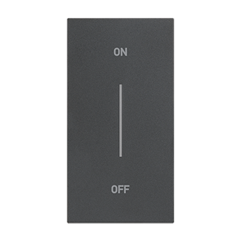 [PTG032.00582] BTICINO KG01MH2AG, On/Off Screen-Printed Cover Living Now Black