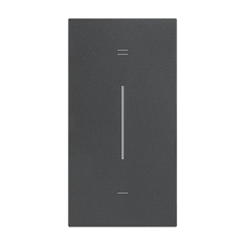 [PTG032.00594] BTICINO KG19MH2, Screen-printed Cover +/, Living Now Black